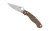 Spyderco MANIX 2  Folding Knife  Plain Edge  Brown Canvas Micarta Handle  Satin Finish  Silver  3.37" Blade Length  CPM CRU-WEAR Steel C101MPCW2