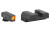 AmeriGlo Protector  Night Sight Set  For Glock 42/43/43X/48  Front/Rear  Green Tritium Orange Outline Front  Black Serrated Rear GL-436