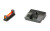 TRUGLO Fiber Optic Pro  Sight Set  For Glock  High  Black Rear Sight and Red Front TG-TG132G2