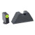 Green Tritium LimeGreenLumi Outline .350/Flatblack .429 for Glck TallSupp - GL-681