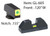Ameriglo Glock CAP Set For Glock 42 43 - Green Tritium Lime Green Lumi Square Outline Front/Rear - GL-605