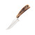 Bear & Son Upswept Skinner Fixed Knife 3-1/8" Clip Point Blade Stag Delrin with Leather Sheath - 753