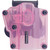 Bulldog Max Multi-Fit Polymer Holster w/ Paddle-Transparent Pink RH - MX-006