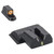 Meprolight Hyper Bright V-Sight Fixed Pistol Set for S&W M&P Shield Green with Orange Front - 417753131