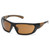 Pyramex Carbondale Heavy Duty Shooting Glasses Black and Tan with Sandstone Bronze Lens - CHB218D