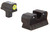 Trijicon 1911 Colt Cut HD Night Sight Set - Yellow Front Outline - CA101Y