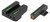 Truglo TFX Pro Tritium/Fiber-Optic Day/Night Sights Fit FNH FNP-9|FNX-9|FNS-9|FNS-9 Compact - Front Outline Orange/Rear Green - TG13FN1PC
