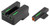 Truglo TFX Pro Tritium/Fiber-Optic Day/Night Sights Fit Novak LoMount cut .270 front / .500 rear - Orange Outline Front/Rear Green - TG13NV4PC