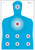 Action Target PRCQ1100 Qualification High Visibility Fluorescent Silhouette Paper 23 x 35 BlueRed 100 Per Box - PRCQ1100