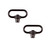 Allen 14516 Quick Detach Swivel  Set 1.25 Push Button Black Steel - 14516