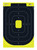 EZAim 15372 Splash Reactive Target IPSC Silhouette Paper Hanging 12.50 W X 18.25 H BlackYellow 8 Per Pkg - 15372