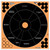 EZAim 15248 Splash Reactive  SelfAdhesive Paper BlackOrange 12 Bullseye 5 Pack - 15248