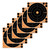 EZAim 15316 Splash Reactive  SelfAdhesive Paper BlackOrange 8 Bullseye 6 Pack - 15316
