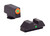 AmeriGlo GL205 iDot Sight  Set for Glock  Green Tritium Orange Outline Front SightGreen Tritium Rear Sight - GL205