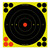 Birchwood Casey 34825 ShootNC Reactive Target SelfAdhesive Paper BlackYellowRed 8 Bullseye 30 Pack - 34825