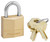 Master Lock 120D Padlock  Open With Key Gold Brass - 120D