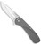 Outdoor Edge VX130A Razor VX1 EDC 3 Folding Plain Satin 420J2 SS Blade Gray Anodized Aluminum Handle - VX130A