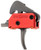 Patriot Ordnance Factory 01509 DropIn  TwoStage Curved Trigger with 4.50 lbs Draw Weight  BlackRed Finish for ARPlatform - 1509