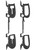Rugged Gear 10065 Screw Mount Double Hook Black Steel Holds 2 RifleShotgun - 10065