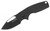 S.O.G SOG14030257 Stout FLK 2.62 Folding Clip Point Plain Black TiNi Cryo D2 Blade Black Textured G10 Handle - SOG14030257