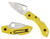 Spyderco C28PYL2 Dragonfly 2 Salt 2.25 Folding Plain Stonewashed H1 Steel Blade Yellow Textured FRN Handle Includes Pocket Clip - C28PYL2