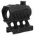 TacFire RD011 Dual Illuminated Red Dot  Black Anodized 1 x 20 mm 4 MOA RedGreen Dot Features Riser Mount - RD011