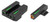 TruGlo TG13FN1PC TFX Pro  Black  Green Tritium  Fiber Optic Orange Outline Front Sight Green Tritium  Fiber Optic Rear Sight - TG13FN1PC