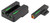 TruGlo TG13HP1PC TFX Pro  Black  Green Tritium  Fiber Optic Orange Outline Front Sight Green Tritium  Fiber Optic Rear Sight - TG13HP1PC