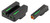 TruGlo TG13TA2PC TFX Pro  Black  Green Tritium  Fiber Optic Orange Outline Front Sight Green Tritium  Fiber Optic Rear Sight - TG13TA2PC