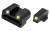 TruGlo TG231X Tritium  Black  Green Tritium Front Sight Green Tritium Rear Sight - TG231X