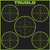 TruGlo TG11A12 TruSee 5Bull Target SelfAdhesive Heavy Paper BlackGreen 12x12 5Bullseye 12 Pack - TG11A12