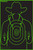 TruGlo TG16A6 TruSee Gunslinger Target SelfAdhesive Heavy Paper BlackGreen 12x18 Cowboy 6 Pack - TG16A6