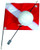 Marine Sports 4668 Flag/Float Combo - 2PC W/Round Ball Float - 4668