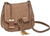 Bulldog BDP-034 Cross Body Style - Purse W/Holster- Camel Suede - BDP-034