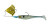 Big Bite Baits 3/8oz Suicide Shad Buzzbait 1pk w/spare - Gold Blade/Blue Gizzard