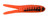 Johnson 1/8oz Beetle Spin 1 rigged w/ 2 spare bodies - Fire Orange Crawfish