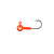 Leland's Lures Eyehole Round Jighead 1/32oz - Orange
