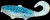 Luck "E" Strike - 1" Swim N Minnow Blue Galaxy 25pk