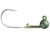 Rebel 1/16oz Keg Jighead 3pk - Green Pumpkin Rebel 1/16oz Keg Jighead 3pk - Green Pumpkin