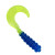 Southern Pro - 2" Hot Grub 50pk - Blue/Chartreuse