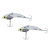 Steel Shad Blade Bait 1/4 oz - White Shad 2pk