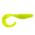 Walleye Assassin - 4" Curly Shad Walleye 10ct - Chartreuse Silver Glitter