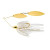 War Eagle Gold Frame Double Willow 1/2oz Spinnerbait White Gold