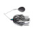 War Eagle Night Time Painted Head Single Colorado, Black Nickel 1/2oz Spinnerbait  Black Blue