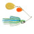 Booyah Covert Spinnerbait 3/4oz Orange/Gold Colorado - White/Chartreuse/Blue
