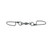 AFW Brass Dual Snap Swivels - 120lb;1 Snap blk 4pc