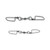AFW Brass Dual Snap Swivels - 180lb;2/0 Snap blk 15pc