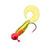 Arkie Rigged Curl Tail Grub - 1/16oz Pink Chartreuse 7pk