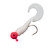 Arkie Rigged Curl Tail Grub - 1/16oz Pink White 7pk