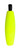 Betts Peg Foam Float - Cigar 2'' Yellow 100pk